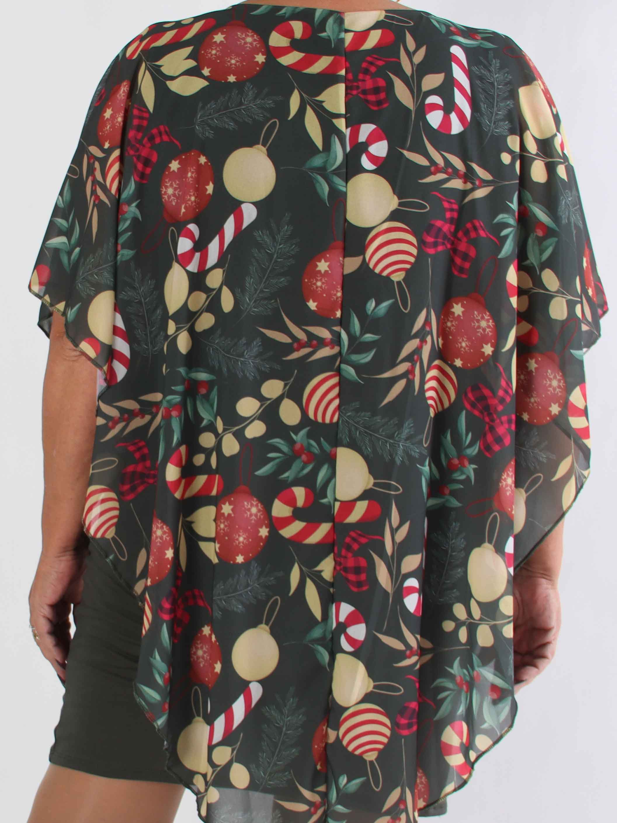 Kenya Christmas - Plus size tunikaklänning med julmotiv på